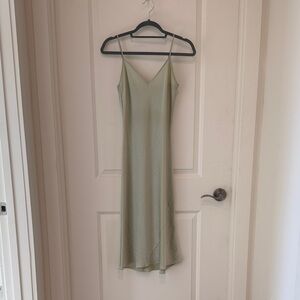 Aritzia Sage Green Slip Dress